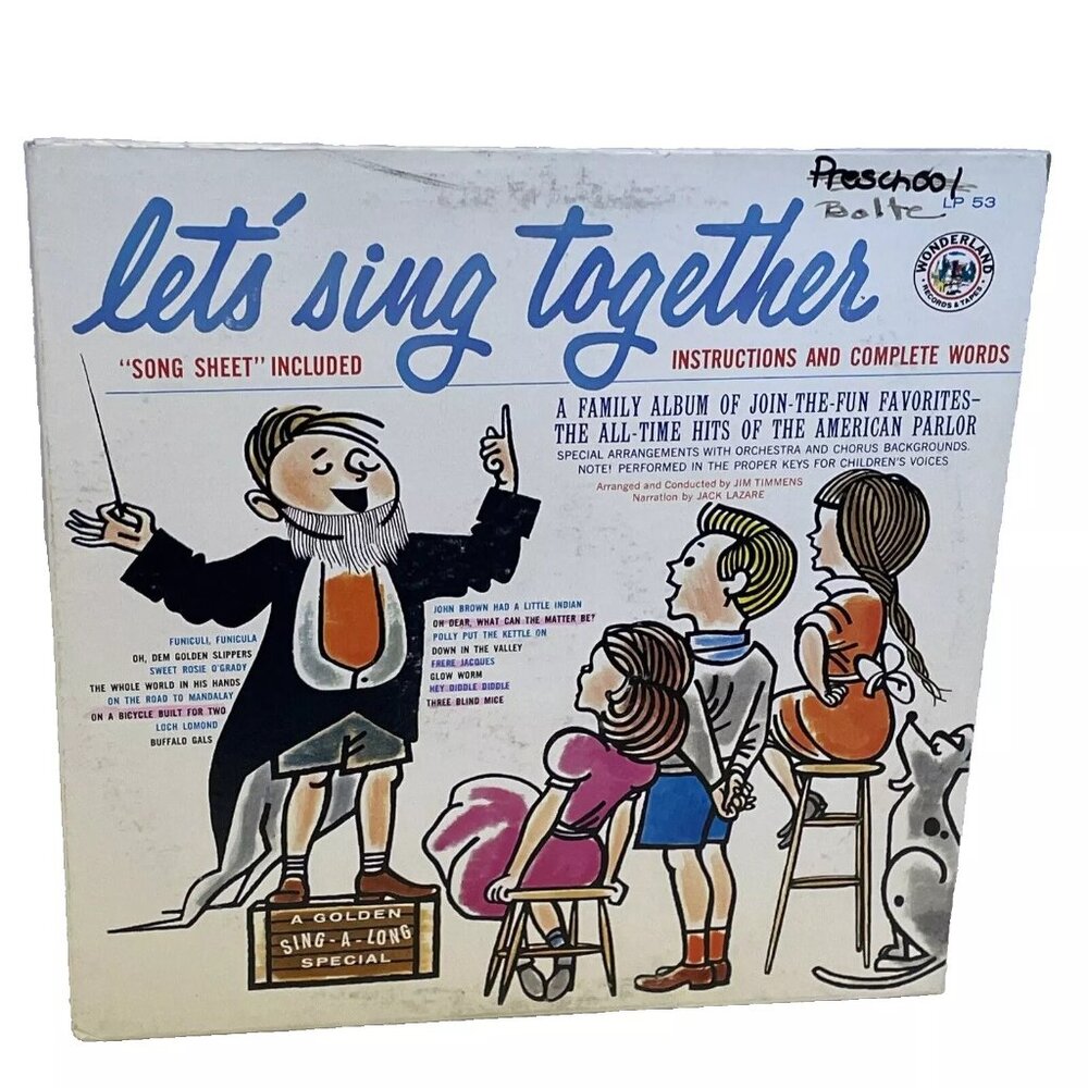 The Glow-Tones Let's Sing Together (Vinyl) Golden Records WLP 53 VG LP Record